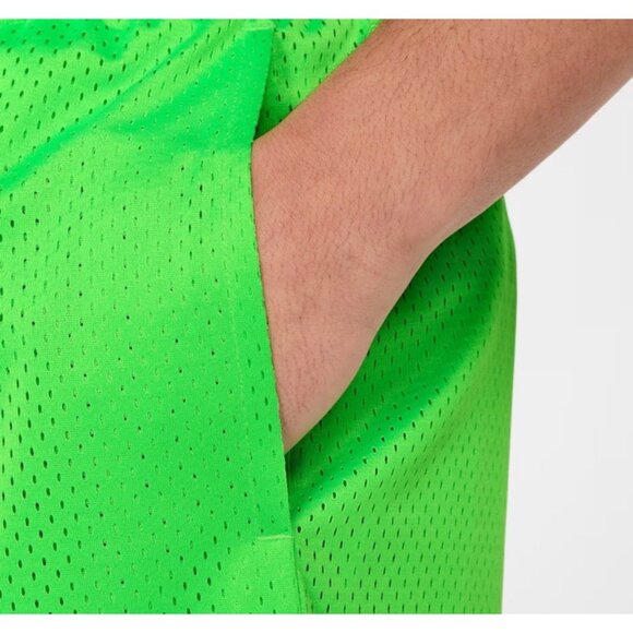 Nike Mens Size XL Dri FIT 5 Mesh Basketball Shorts Pockets Neon Green HV1880 398 - Picture 3 of 5